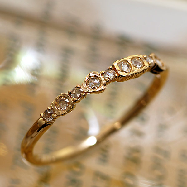 楽天市場】ローズカットダイヤリング「マルジャーナ」 PT900 K18 K10