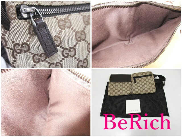 楽天市場】グッチ GUCCI ウエストバッグ 28566 GG ロゴ ベージュ