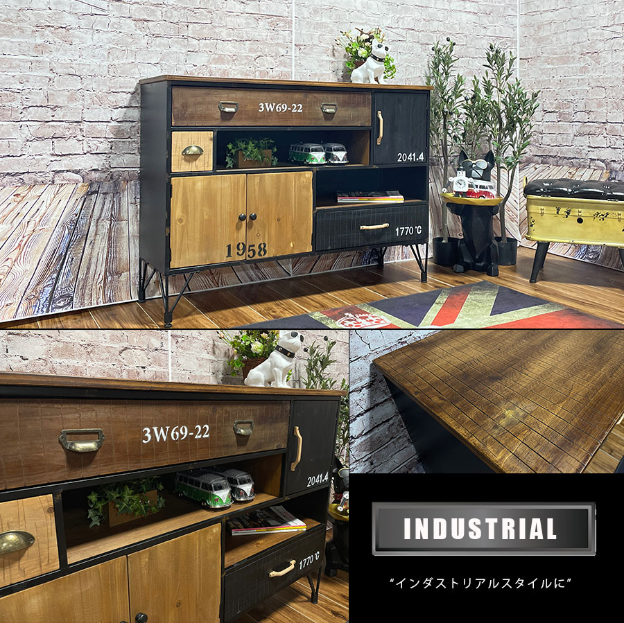 楽天市場】1日限定10%offクーポン キャビネット おしゃれ ヴィンテージ