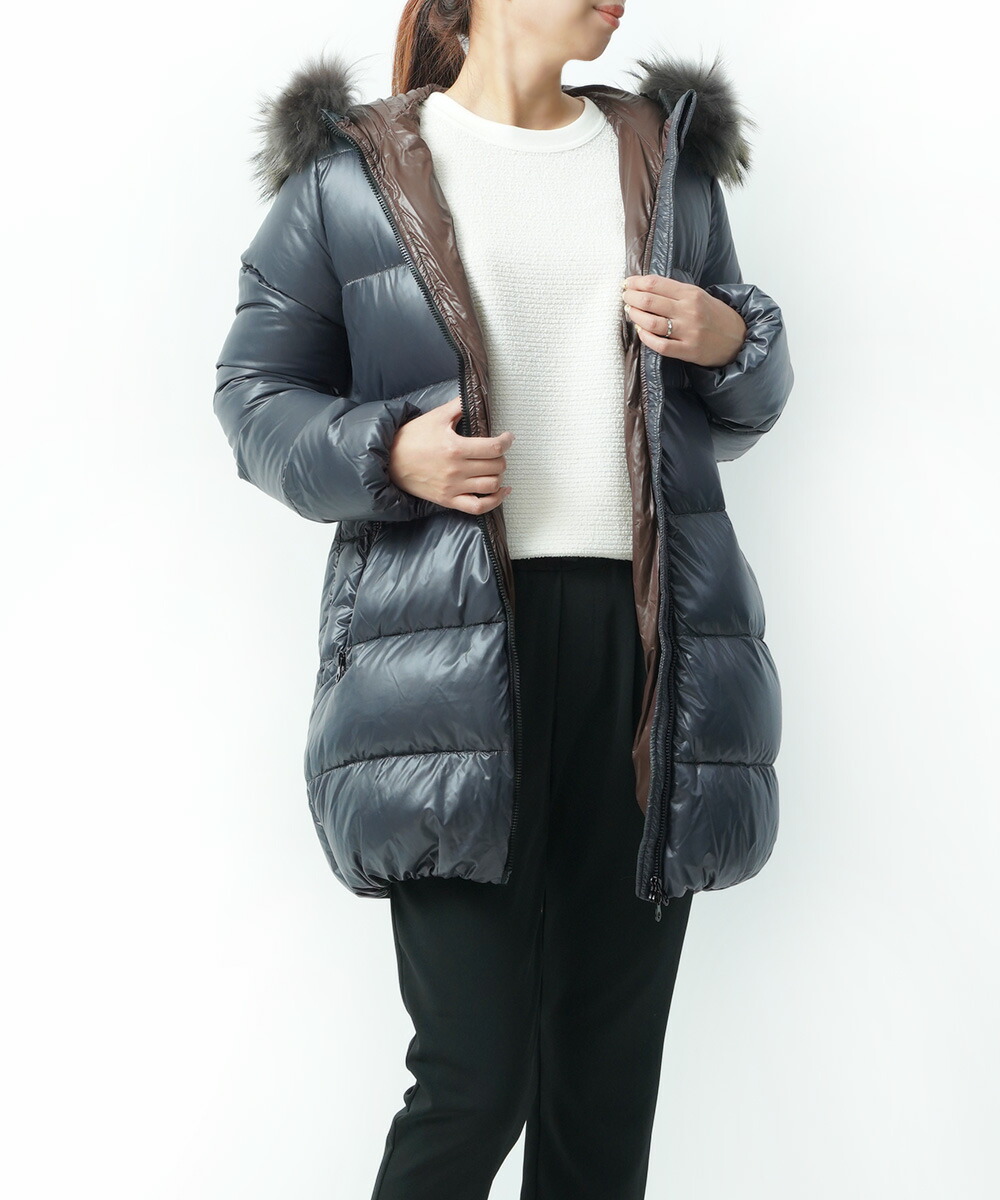 楽天市場】【60%OFF】デュベティカ DUVETICA ナイロン ファー付き