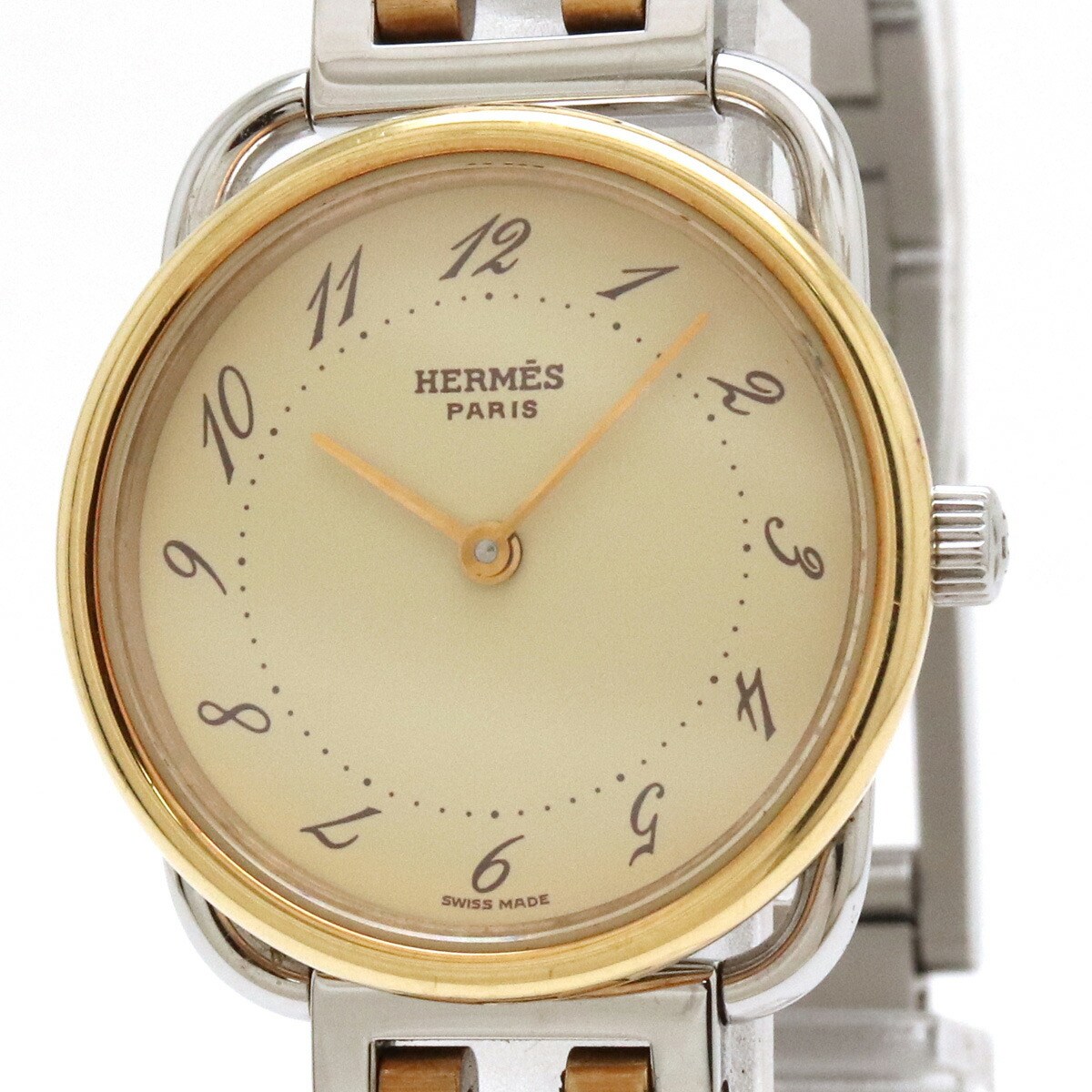 楽天市場】【ウォッチ】HERMES エルメス アルソー クリーム文字盤 SS