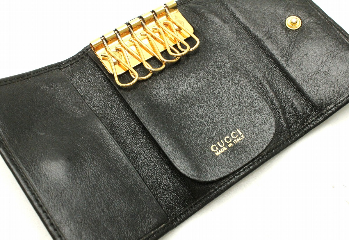 楽天市場】GUCCI グッチ ホースビット ベルト 6連キーケース レザー 黒