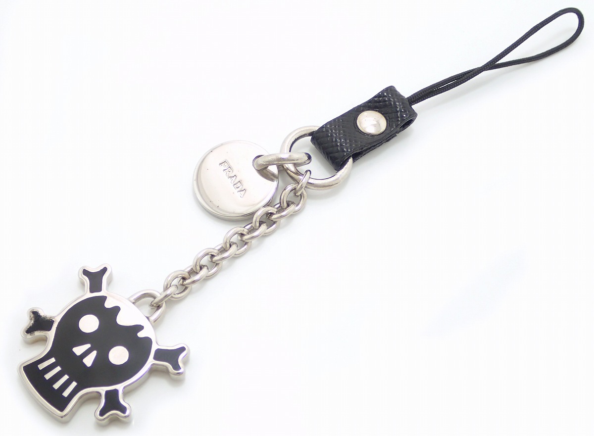 楽天市場】【未使用品】PRADA プラダ チャーム 携帯ストラップ スカル