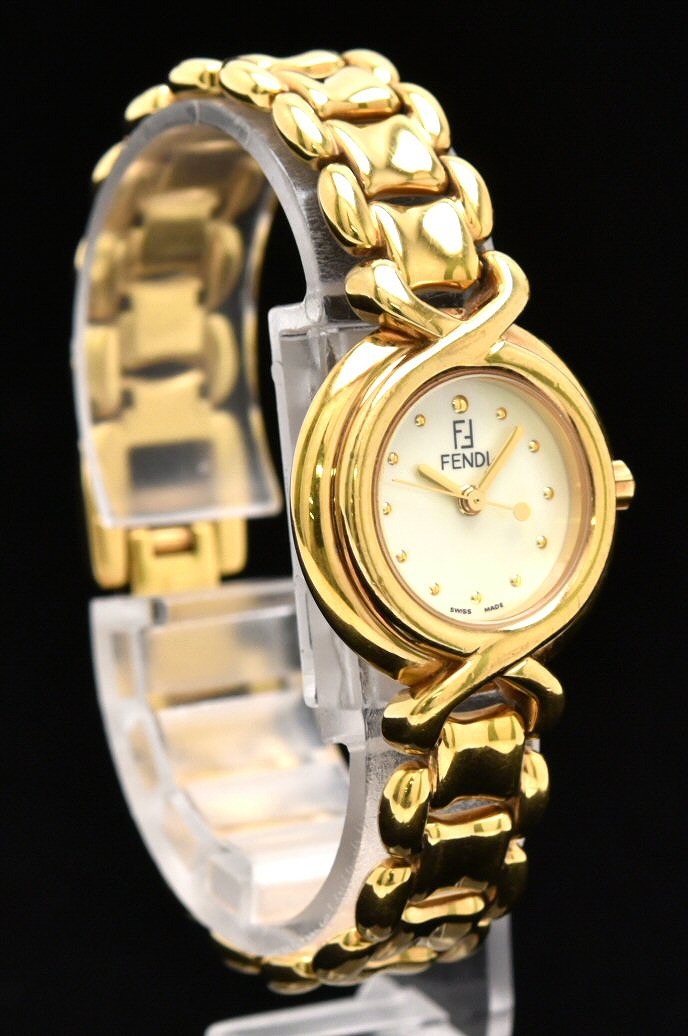 楽天市場】【ウォッチ】FENDI フェンディ GP ゴールドメッキ ホワイト