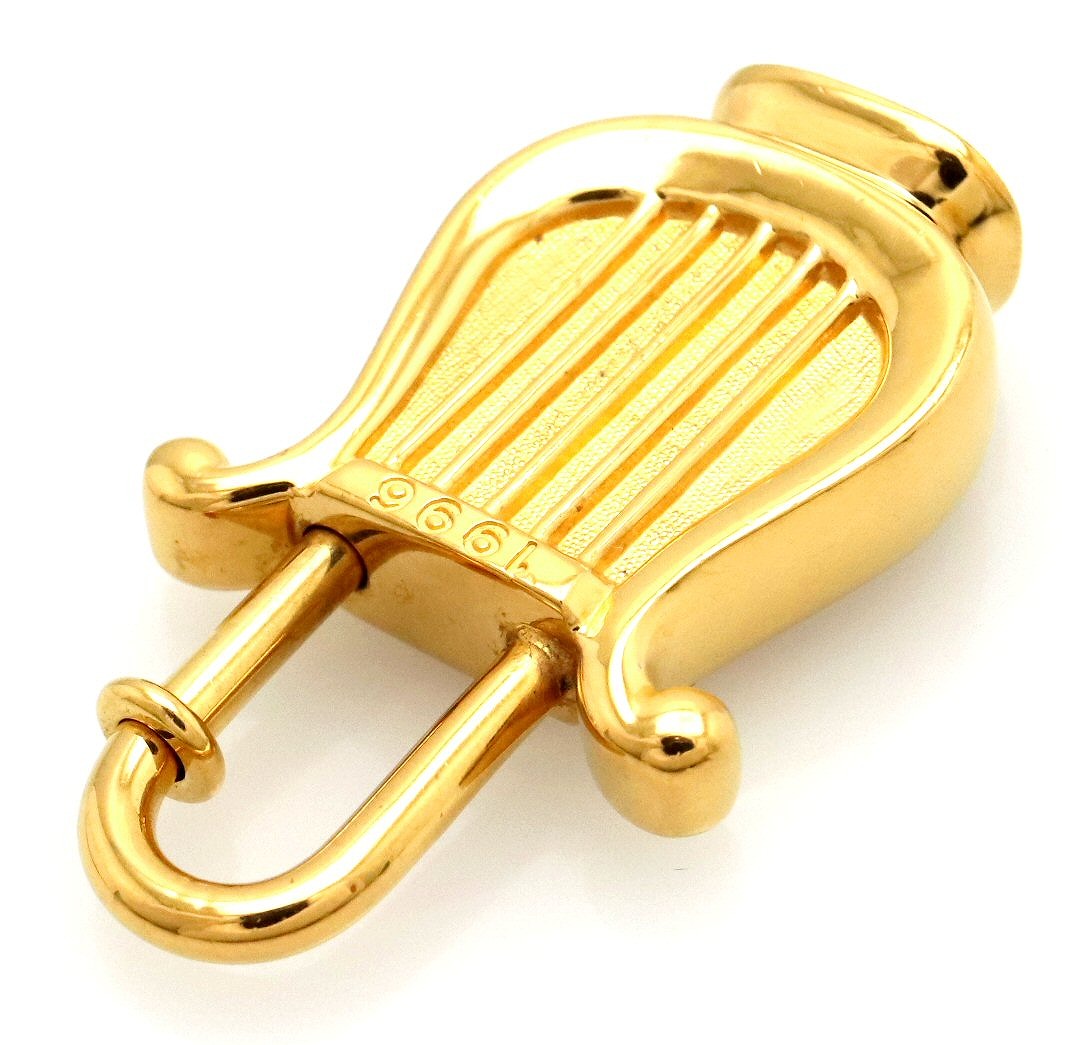 楽天市場】HERMES エルメス カデナ ハープモチーフ 楽器 キーリング