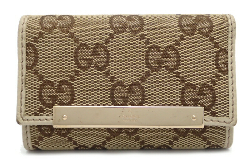 楽天市場】GUCCI グッチ GGキャンバス ロゴプレート 6連キーケース