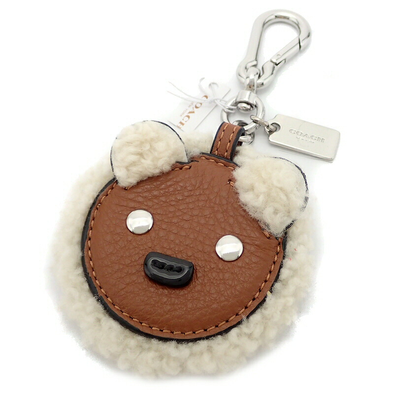 保存袋付き未使用美品コーチCOACH クマ型キーホルダー ベージュ本物