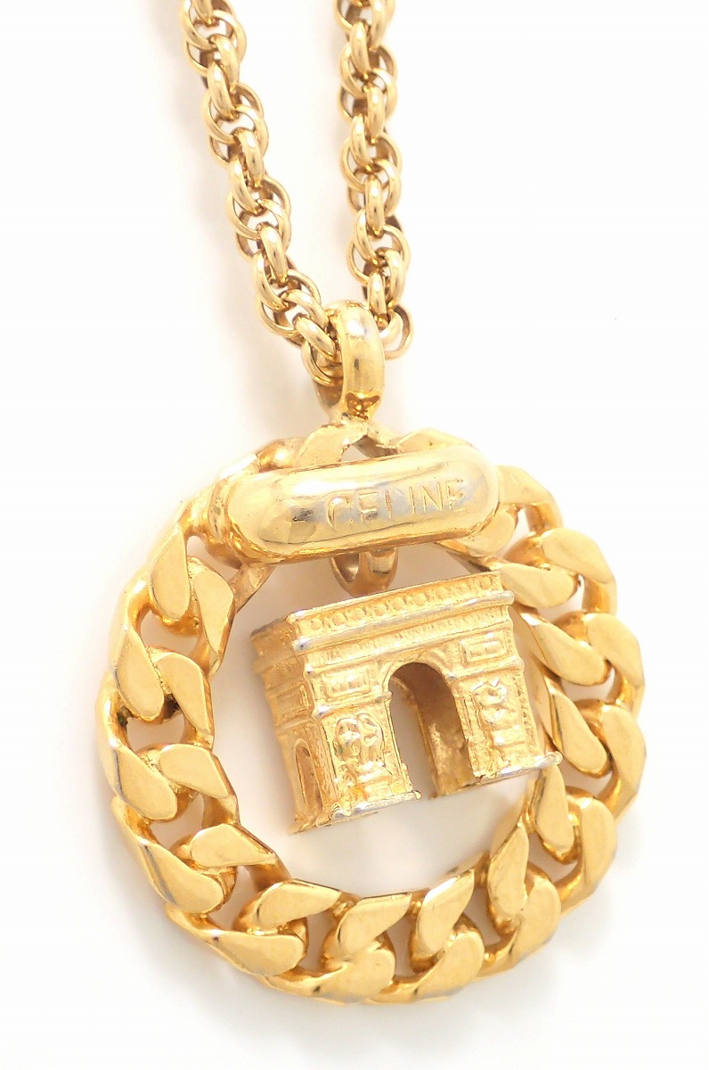 楽天市場】【ジュエリー】CELINE セリーヌ ロング チェーン ペンダント