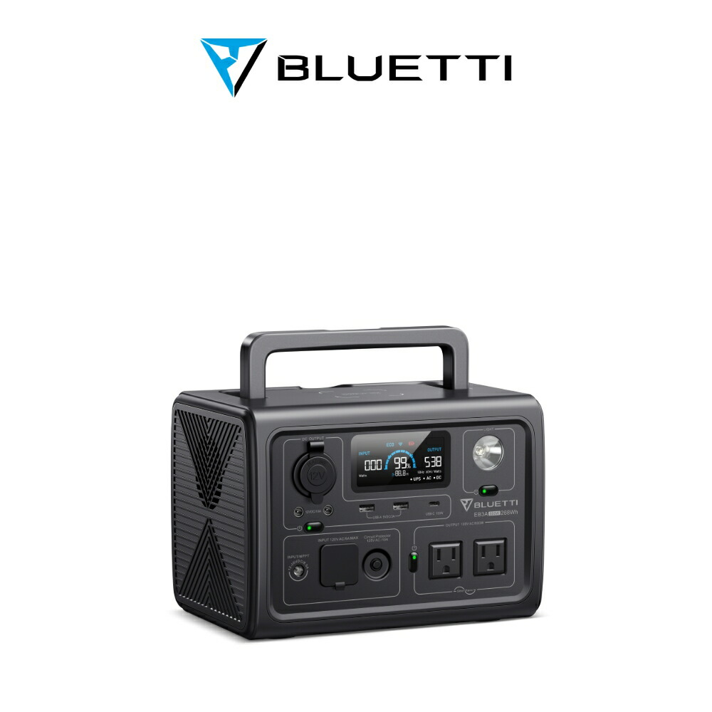 楽天市場】BLUETTI ポータブル電源 EB3A 268.8Wh/12,000mAh 家庭用