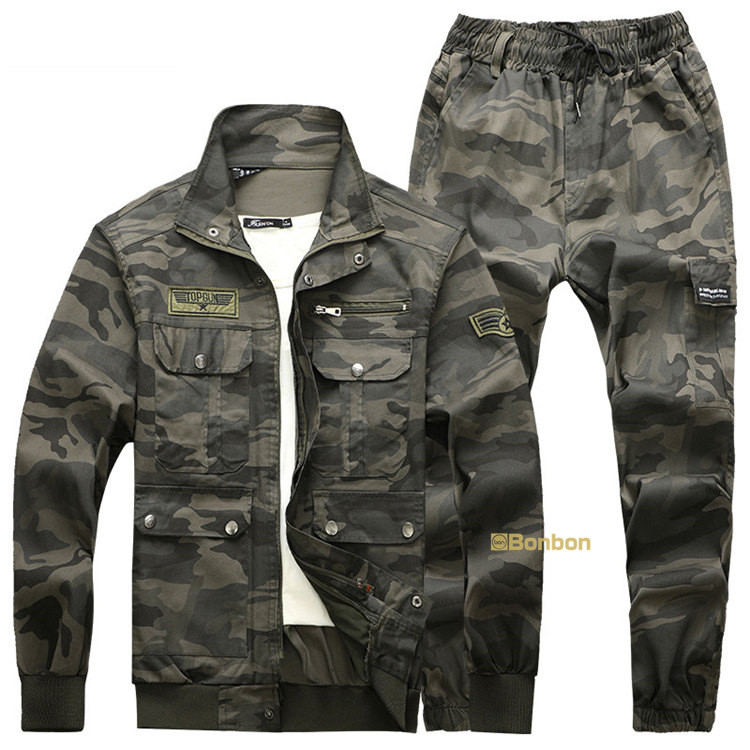 楽天市場】迷彩服 セットアップ メンズ 作業服 長袖 上下セット