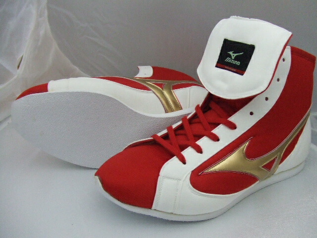 Mizuno ボクシングシューズ 白/赤 28㎝ Mizuno ボクシングシューズ 白