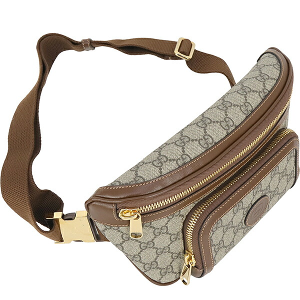 楽天市場】【未使用品】 グッチ ボディバッグ GG ラージ ベルトバッグ