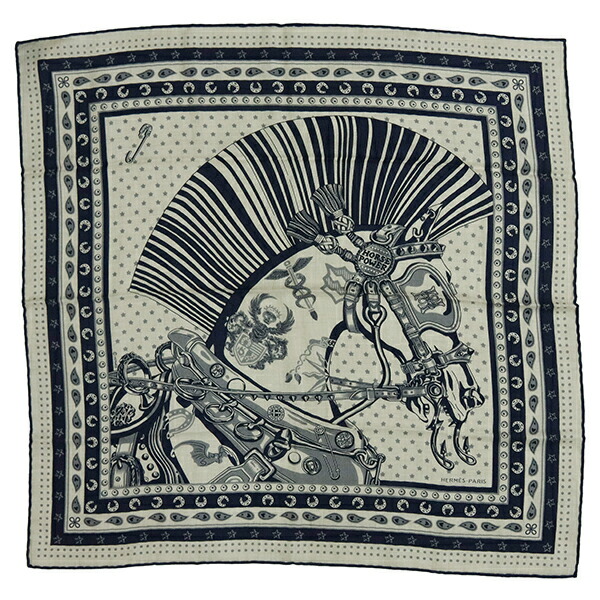 楽天市場】【未使用品】 エルメス スカーフ カレ H 65 シュヴァル