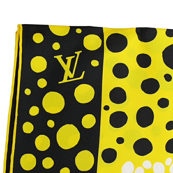 正規品ルイヴィトン LOUIS VUITTON スカーフ バンダナ 黄色紫系 楽天