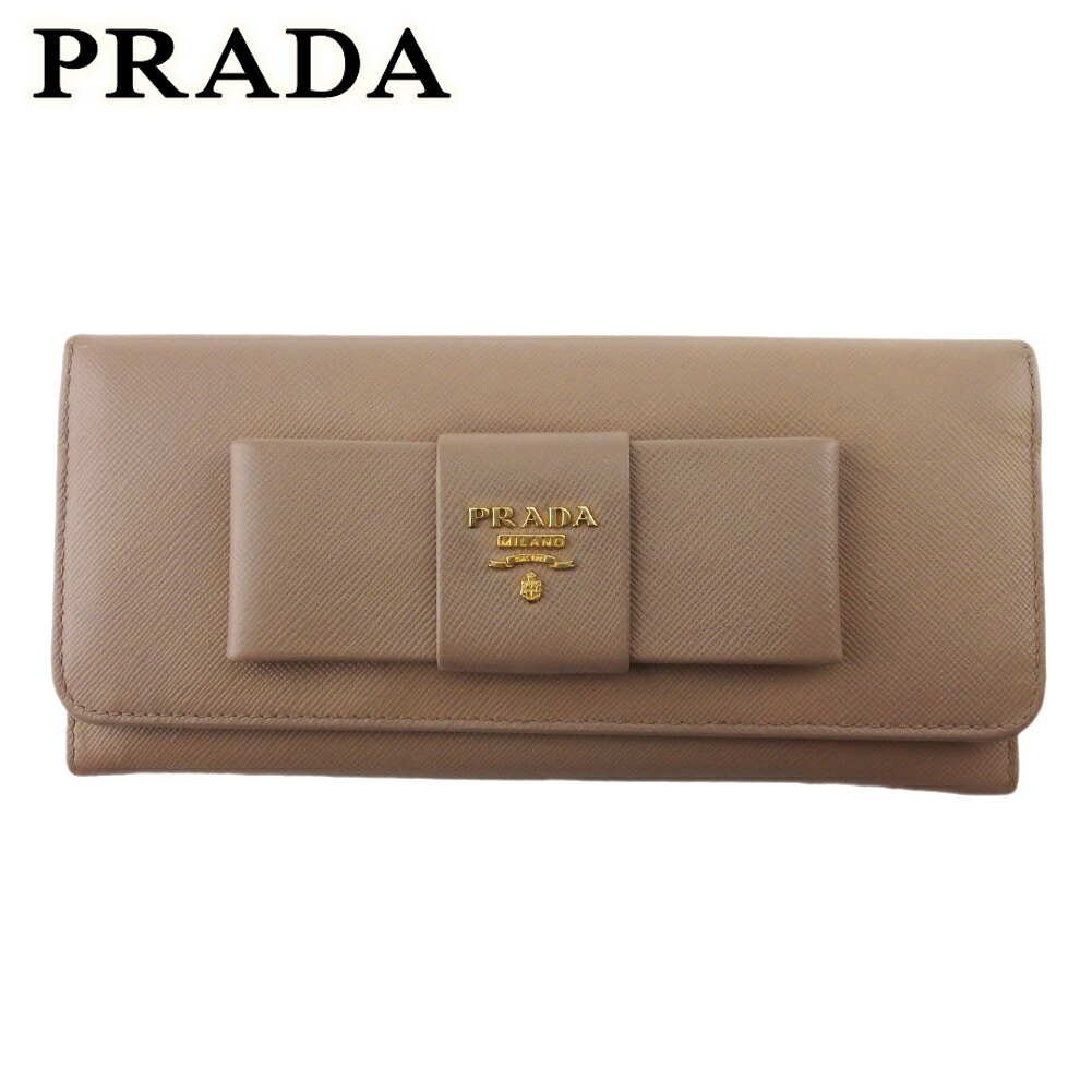 楽天市場】【BIG SALE☆30％OFFクーポン】プラダ PRADA 長財布 リボン