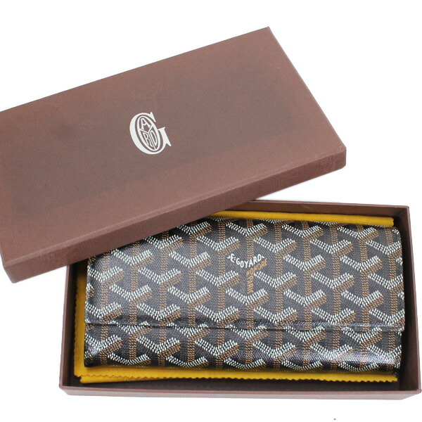 楽天市場】ゴヤール 長財布 黒 PVC ヴァレンヌ 二つ折り長財布 GOYARD