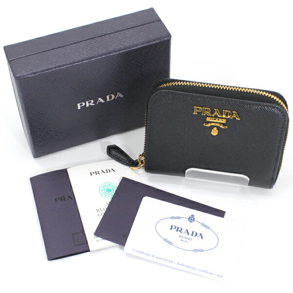 楽天市場】プラダ 小銭入れ コインケース ラウンドファスナー 黒