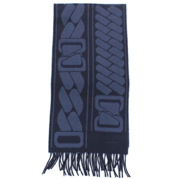 楽天市場】エルメス マフラー クリック・セ・ヌエ ネイビー フリンジ