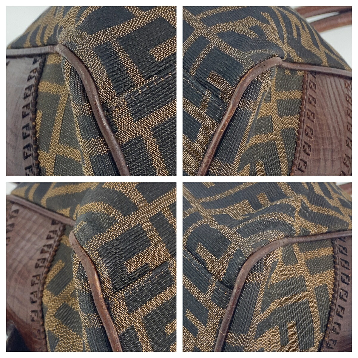 楽天市場】FENDI フェンディ ズッカ柄 エトニコ ブラウン キャンバス