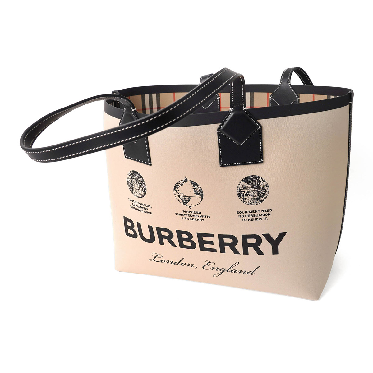楽天市場】バーバリー トートバッグ BURBERRY ラベルプリント 8063121