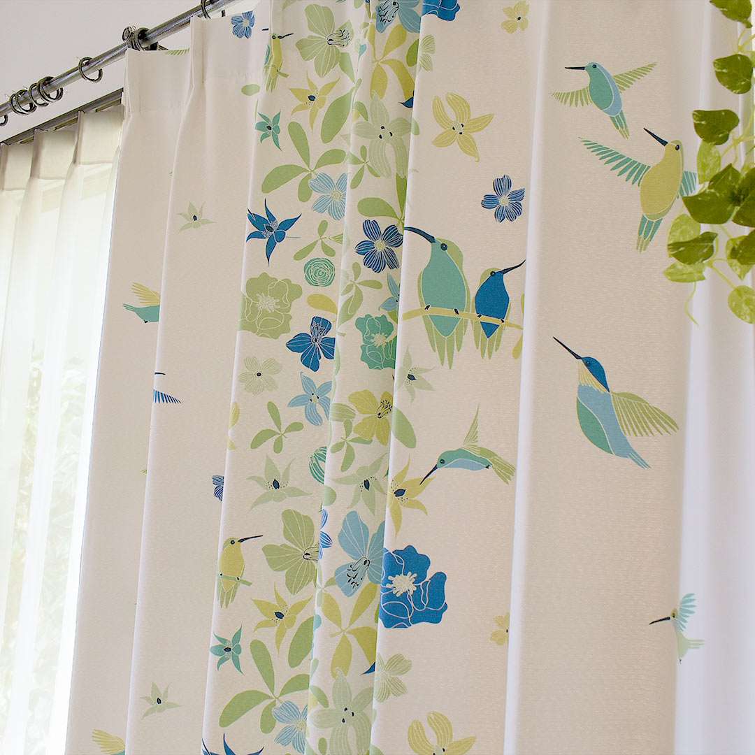 楽天市場】北欧カーテン フィンレイソン ヴィゼルス グリーン 遮光