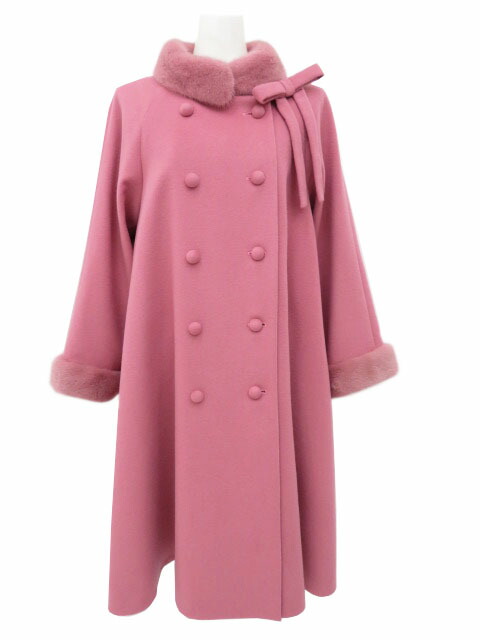 楽天市場】Rene コート アンダンテ 【ファー】 オペラピンク
