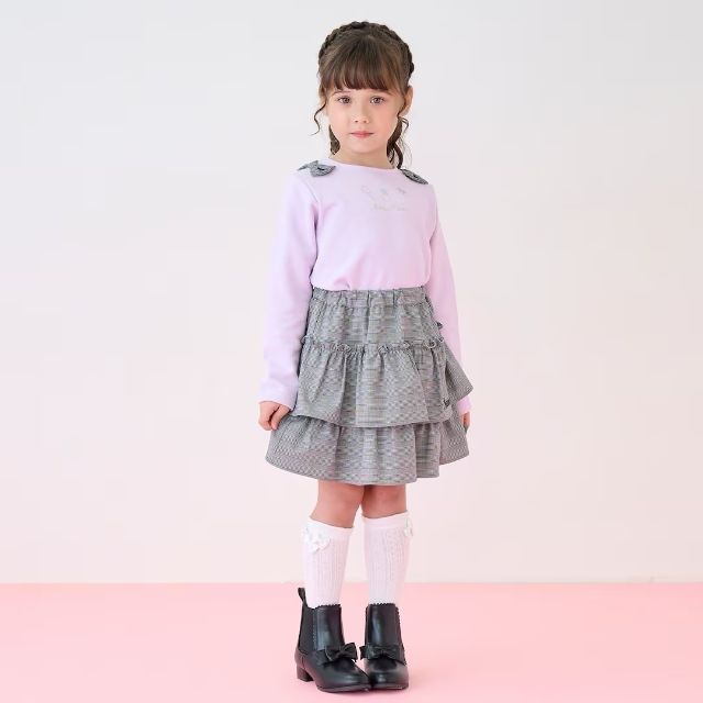 メゾピアノ2026福袋140センチ チェックスカート ワンピース セット