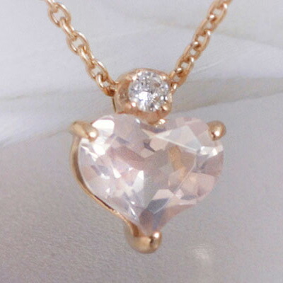 楽天市場】ローズクォーツ ハートシェイプ ネックレス レディース 10月
