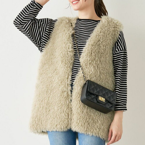 楽天市場】MICA&DEAL (マイカアンドディール) Vネックフェイクファー