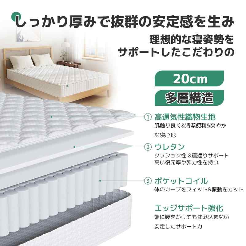 楽天市場】【VIGOR】Novilla マットレス セミダブル やや硬め 厚さ20cm