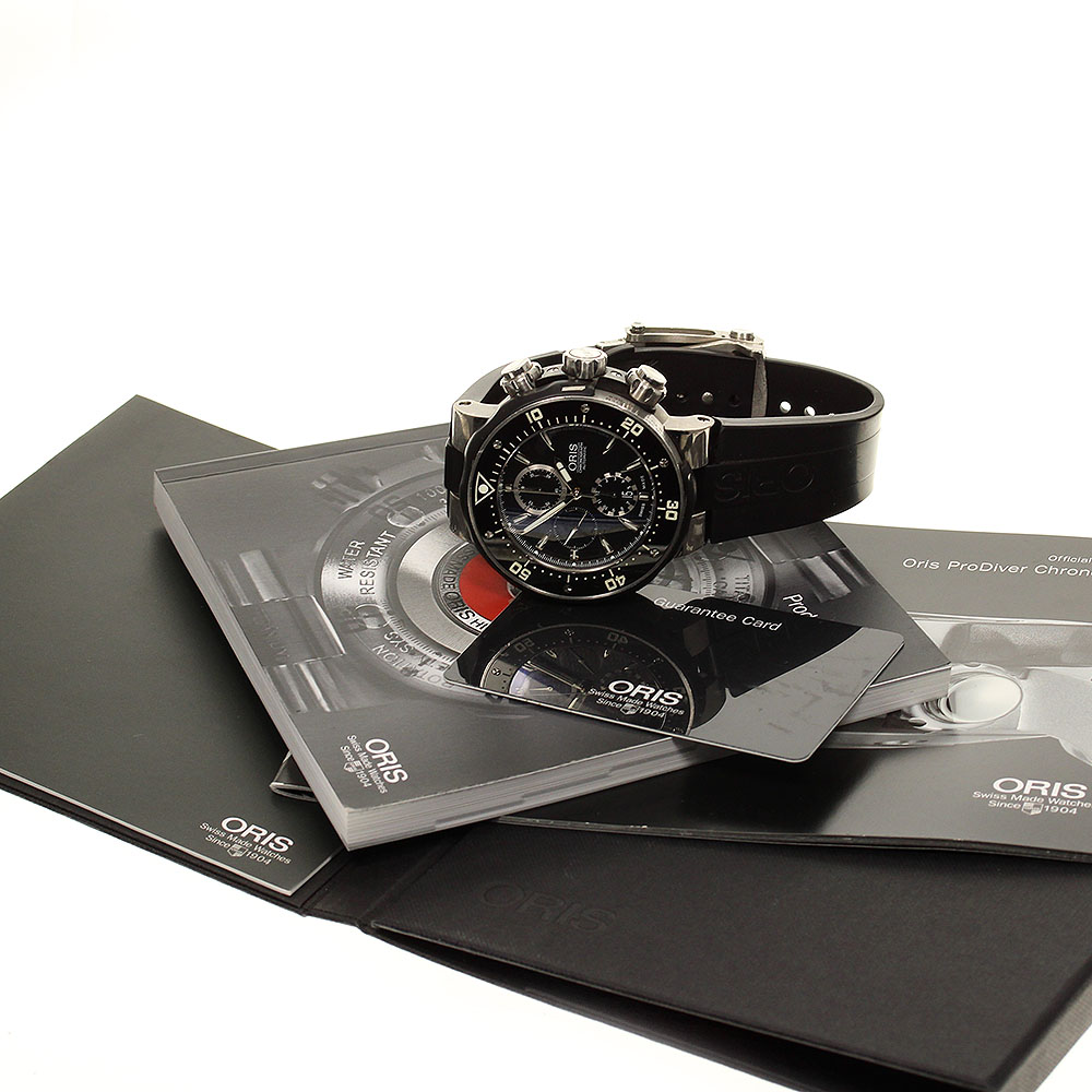 再出品】ORIS 自動巻き ラバーベルト 黒文字盤