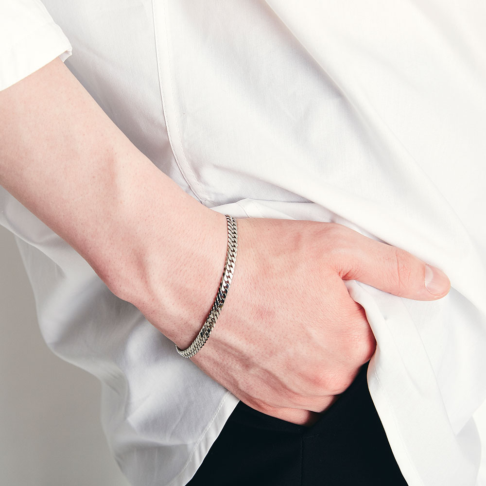 楽天市場】Pt850 プラチナ 喜平 ブレスレット 幅5.2mm 6面ダブル 中留