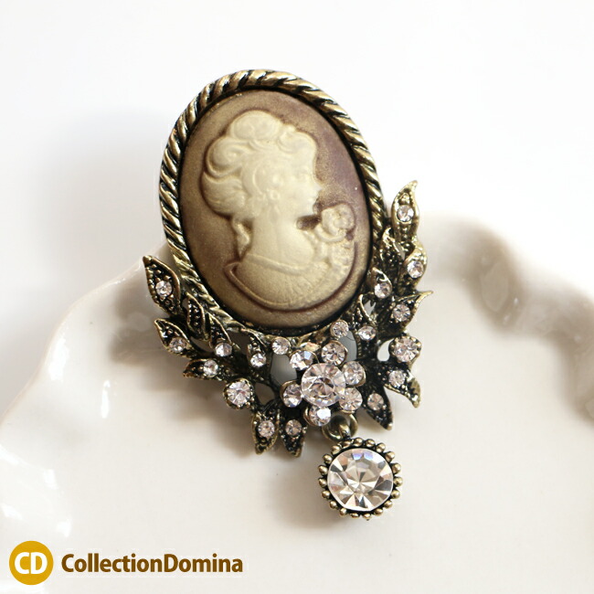 楽天市場】ピンブローチ カメオ風 ブローチ アンティーク風 女性