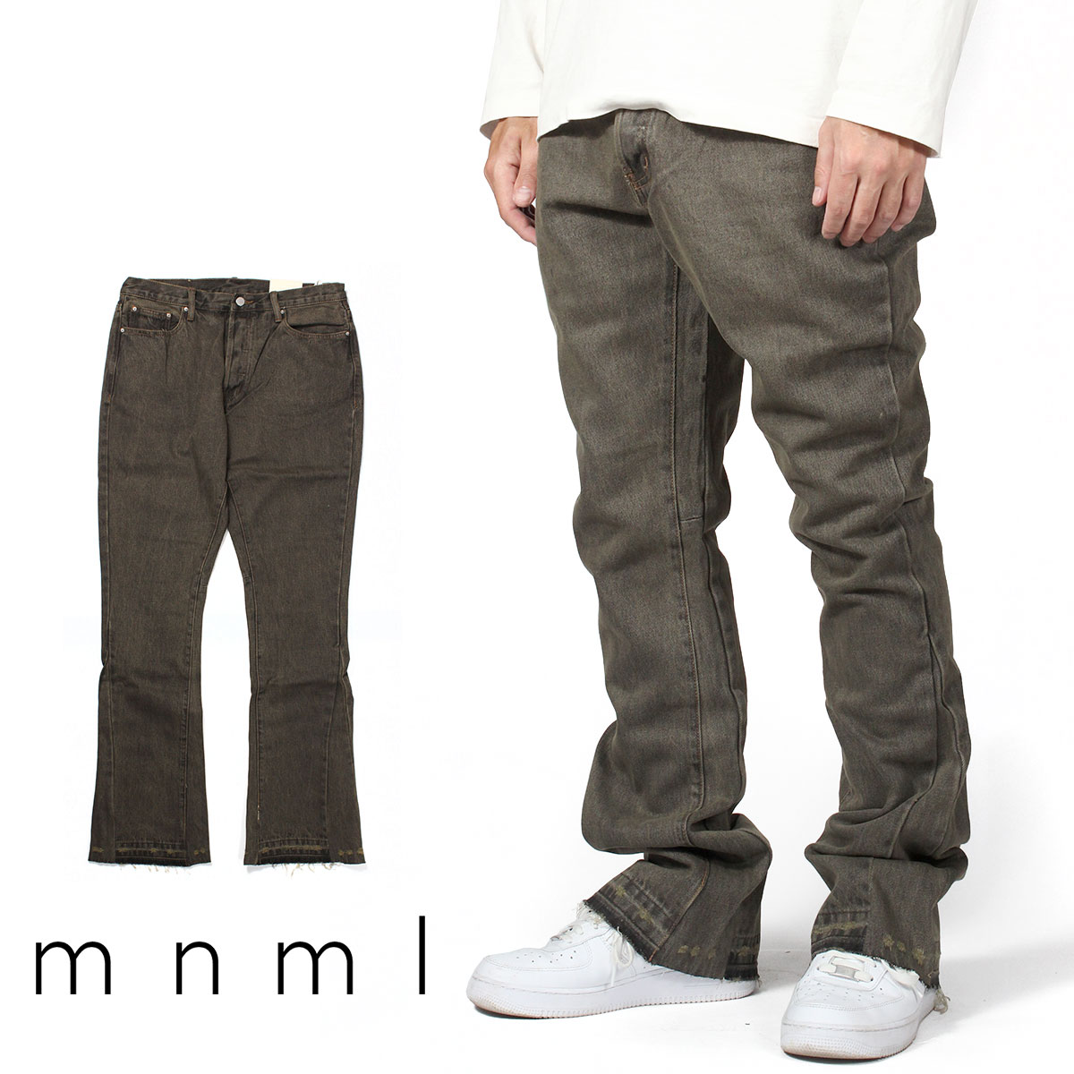 楽天市場】【70%OFF】 mnml ミニマル B355 FLARE DENIM フレア フレア