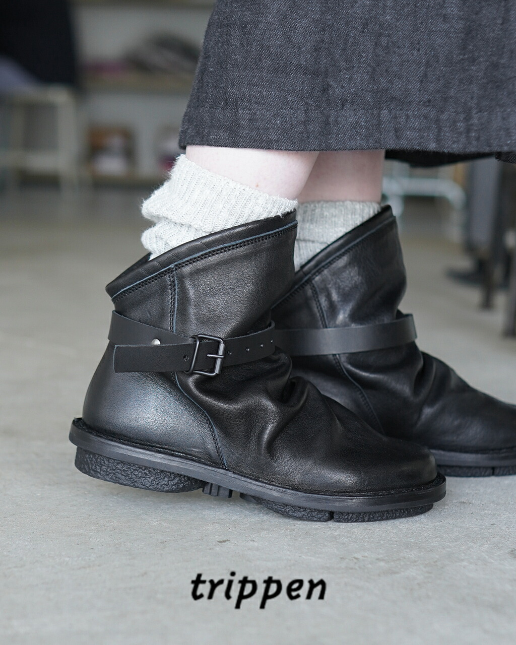 楽天市場】トリッペン trippen ボム BOMB ショートブーツ レザー