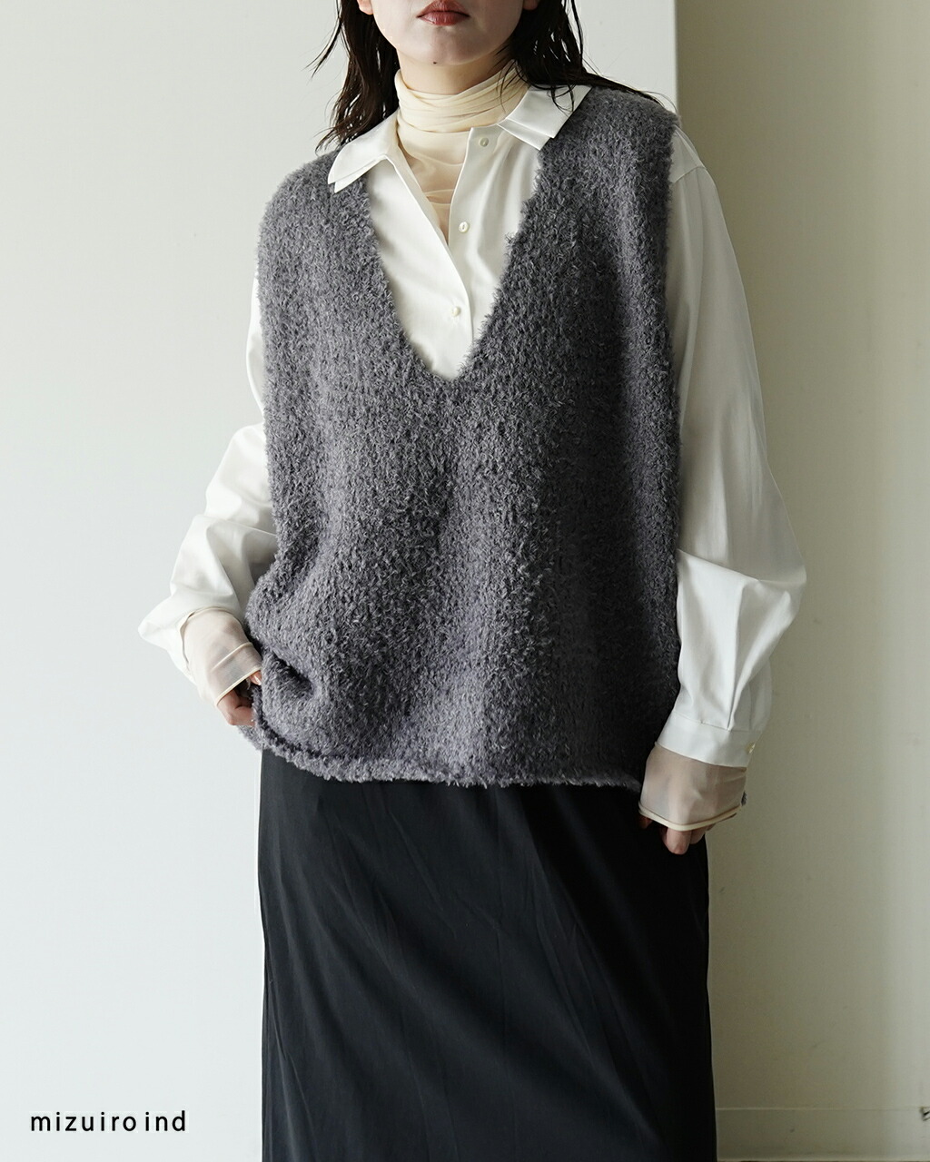 楽天市場】ミズイロインド mizuiro ind へアリー Vネック ベスト