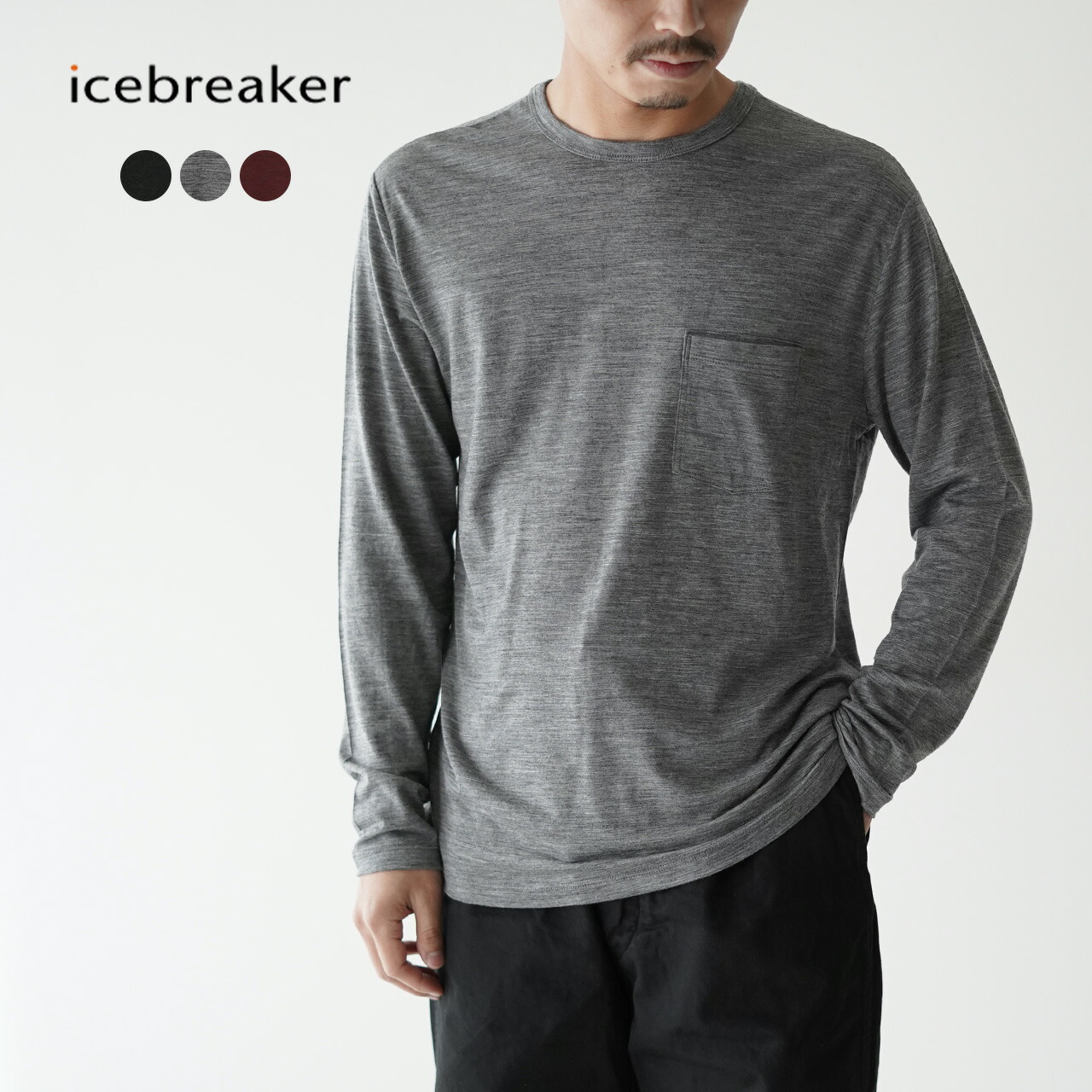 楽天市場】アイスブレイカー Icebreaker ロングスリーブ ポケット