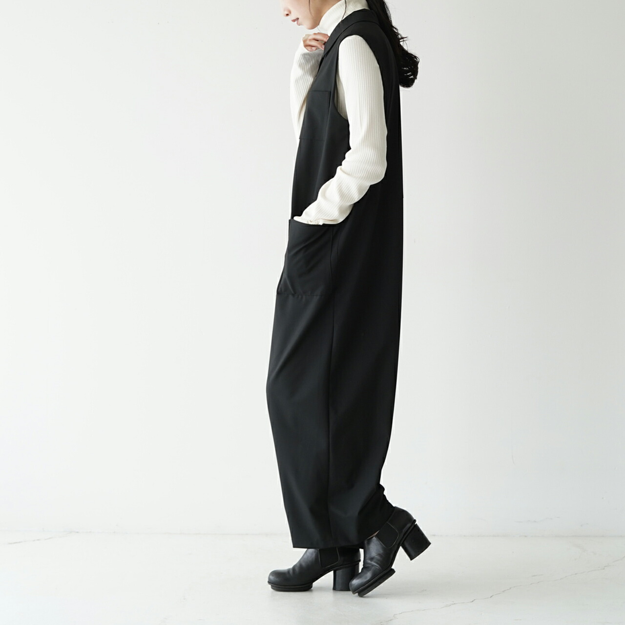 楽天市場】ミズイロインド mizuiro ind シャツカラー サロペット shirt