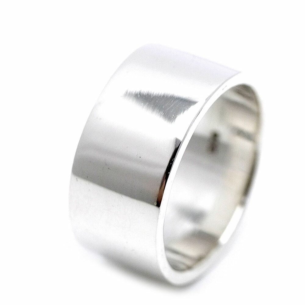 楽天市場】シルバー925 シンプル 平打ちリング メンズ sa [縦幅12mm