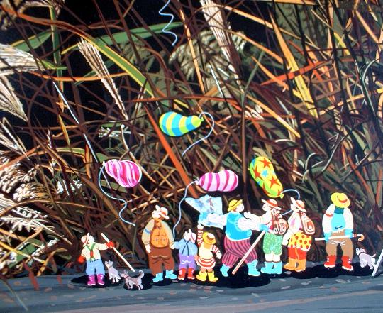 楽天市場】ヒロヤマガタ シルクスクリーン 2000年 万葉路 日本の