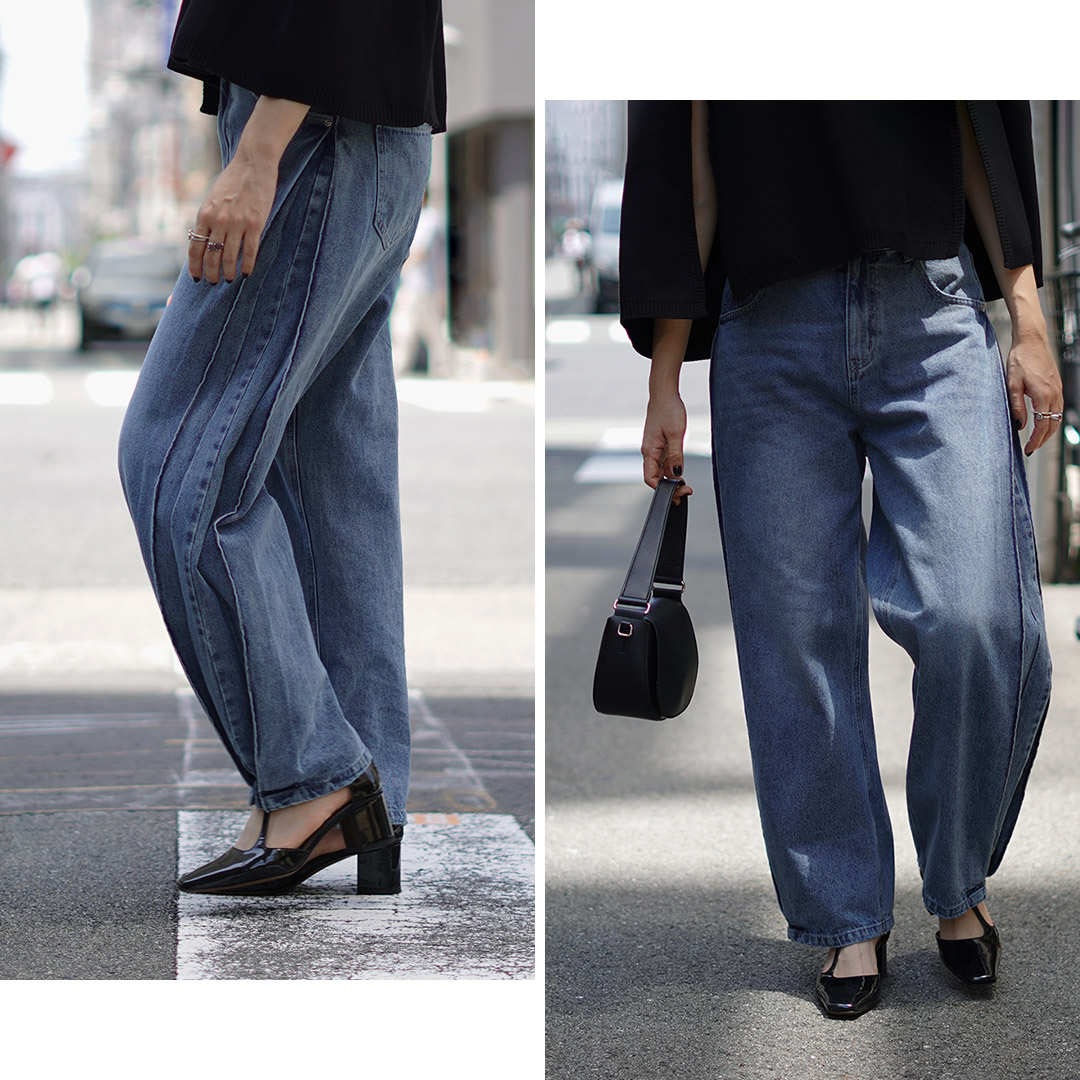 楽天市場】YENN（イェン） サイドプリーツ デニムパンツ / レディース