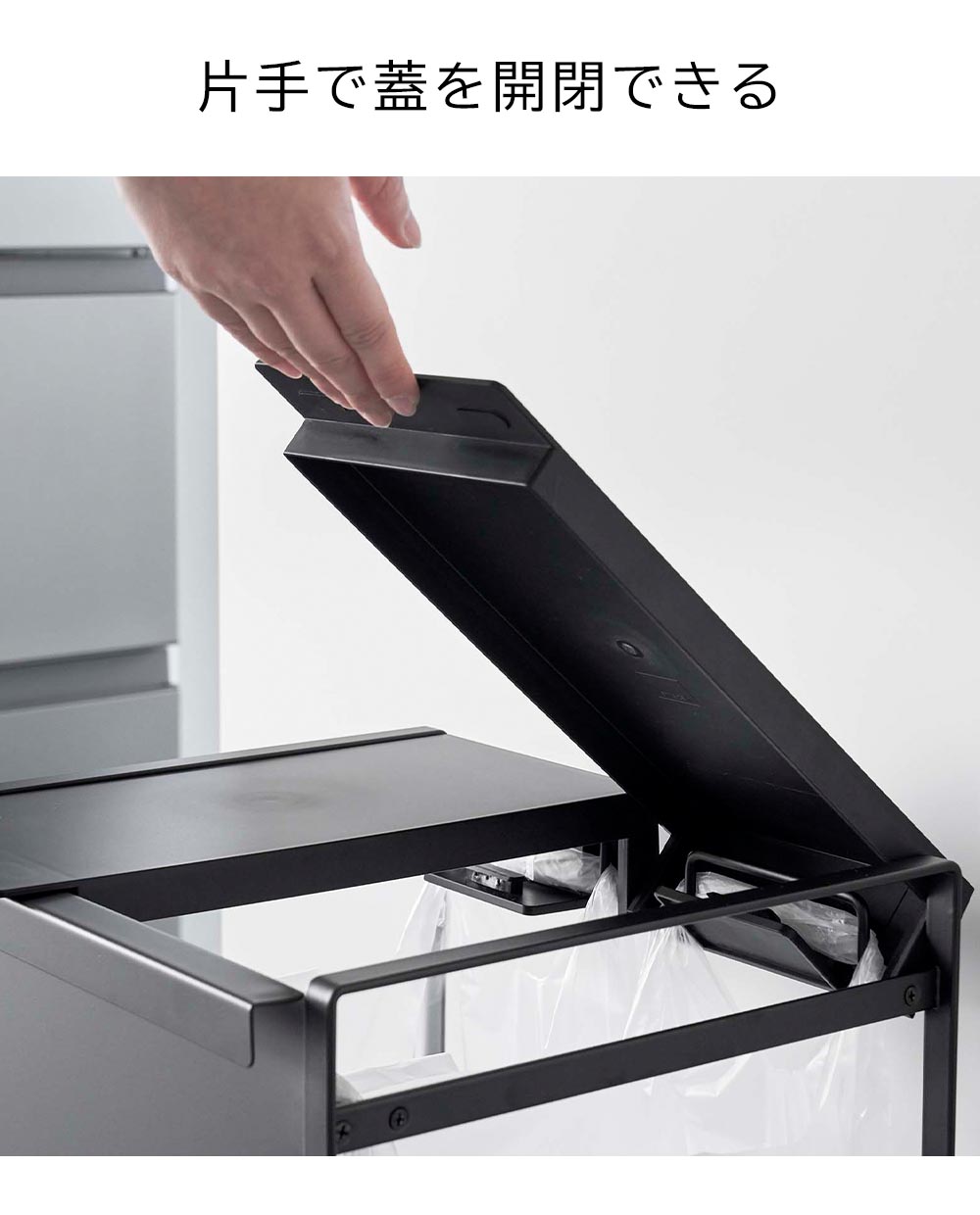 楽天市場】Tower（タワー）蓋付き目隠し分別ダストワゴン 2分別 山崎