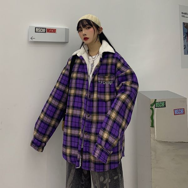 楽天市場】リバーシブル ジャケット ブルゾン コート チェック柄 ボア