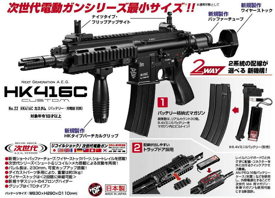 楽天市場】次世代電動ガン HK416C カスタム【東京マルイ】【電動ガン