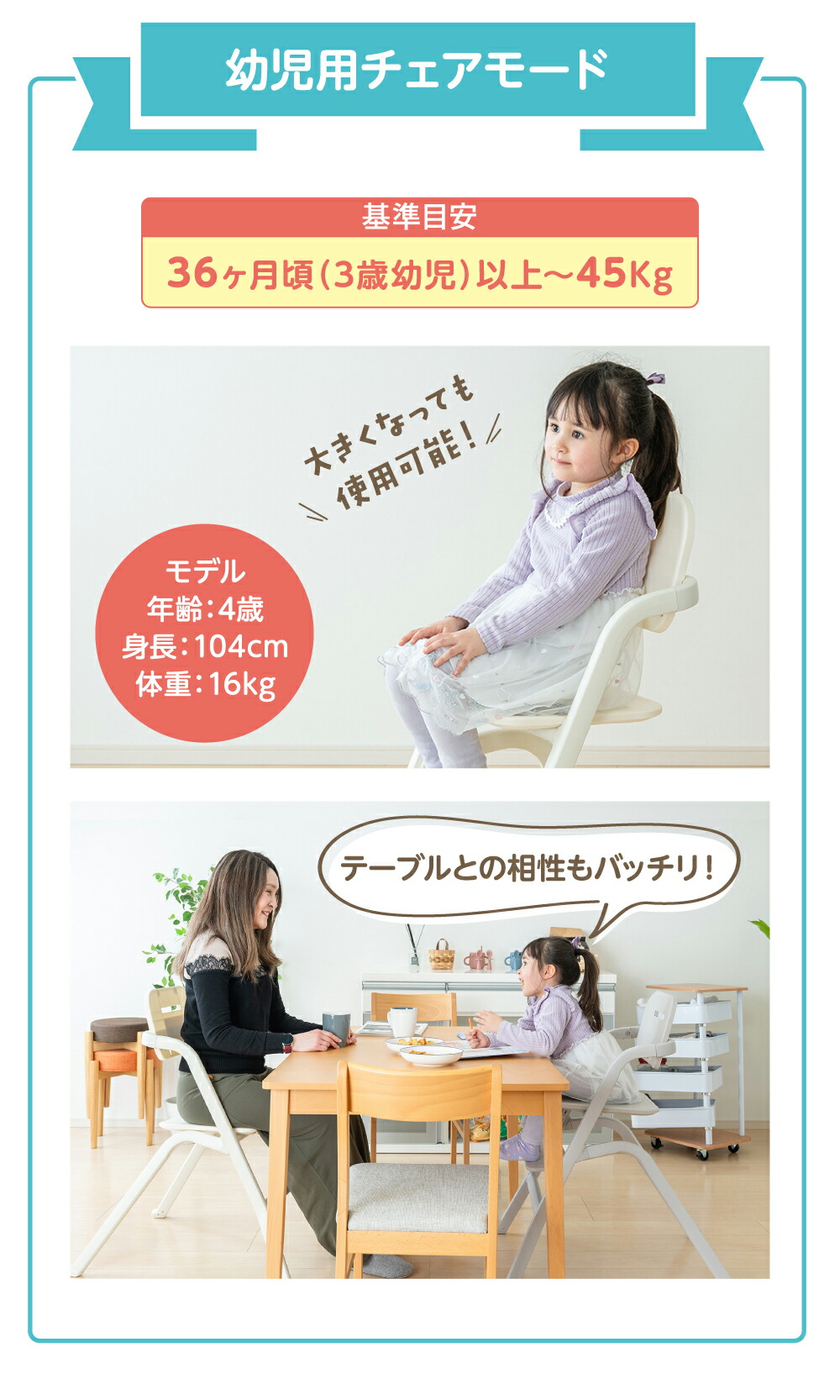 楽天市場】【選べるレビュー特典付き】ベビーチェア6ヶ月から大人まで