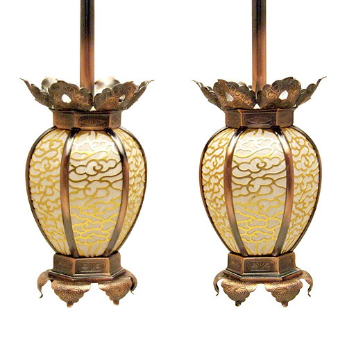 楽天市場】吊り灯篭 雲透かし イブシ 小(一対) 本体高さ13cm×巾8cm