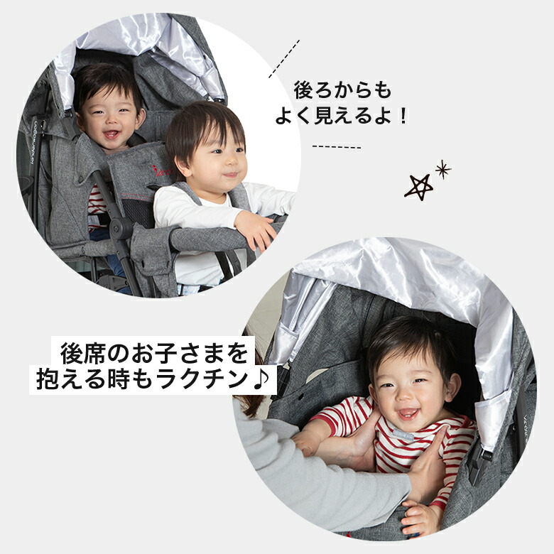 楽天市場】2人乗りベビーカー 日本育児 キンダーワゴン DUOシティ