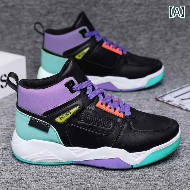 楽天市場】ハイカット スニーカー メンズ カラフル スポーツ シューズ