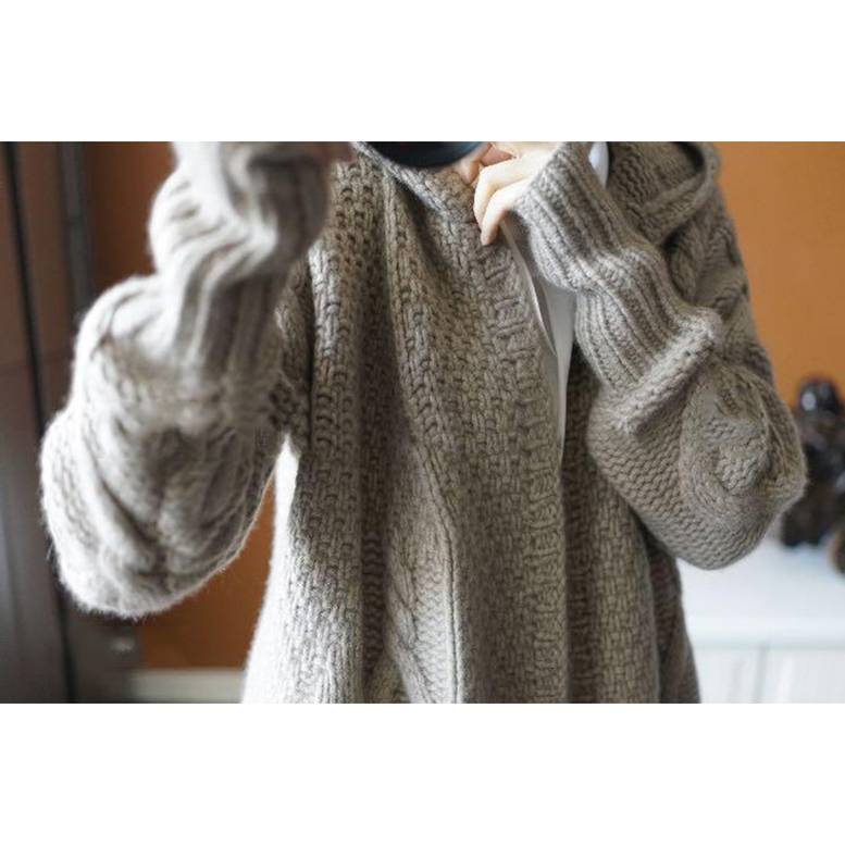 楽天市場】ニットコート 送料無料 アウター ケーブルガウン