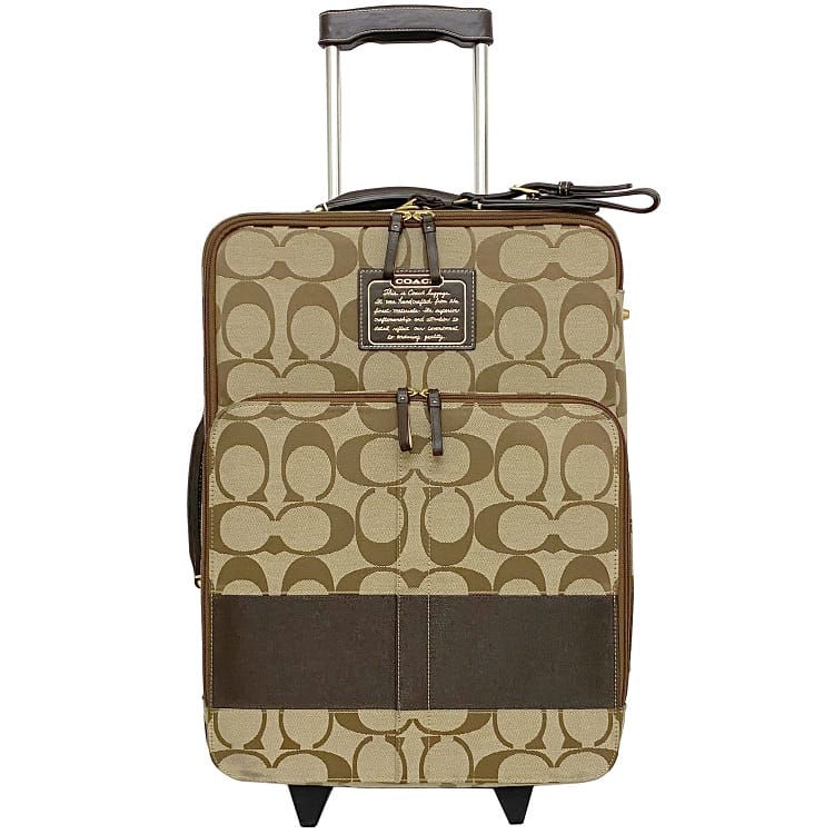 楽天市場】【送料無料】 コーチ キャリーケース ベージュ ブラウン